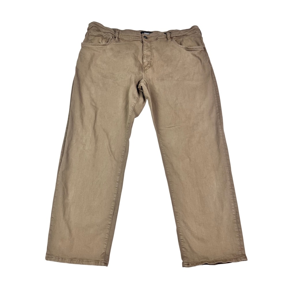 Mavi Matt Relaxed Straight Leg Pants Mens 44x29.5* Tan Brown Stretch Twill New
